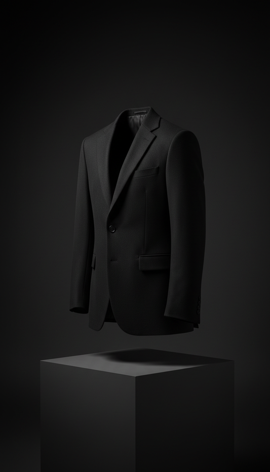Wool-Twill Blazer with Sculpted Shoulders